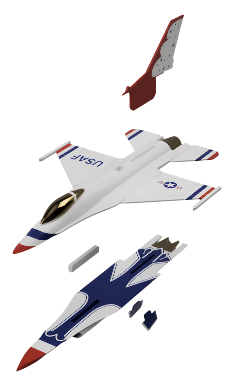 Thunderbirds F-16 - Plane Kit Card (Collectible)