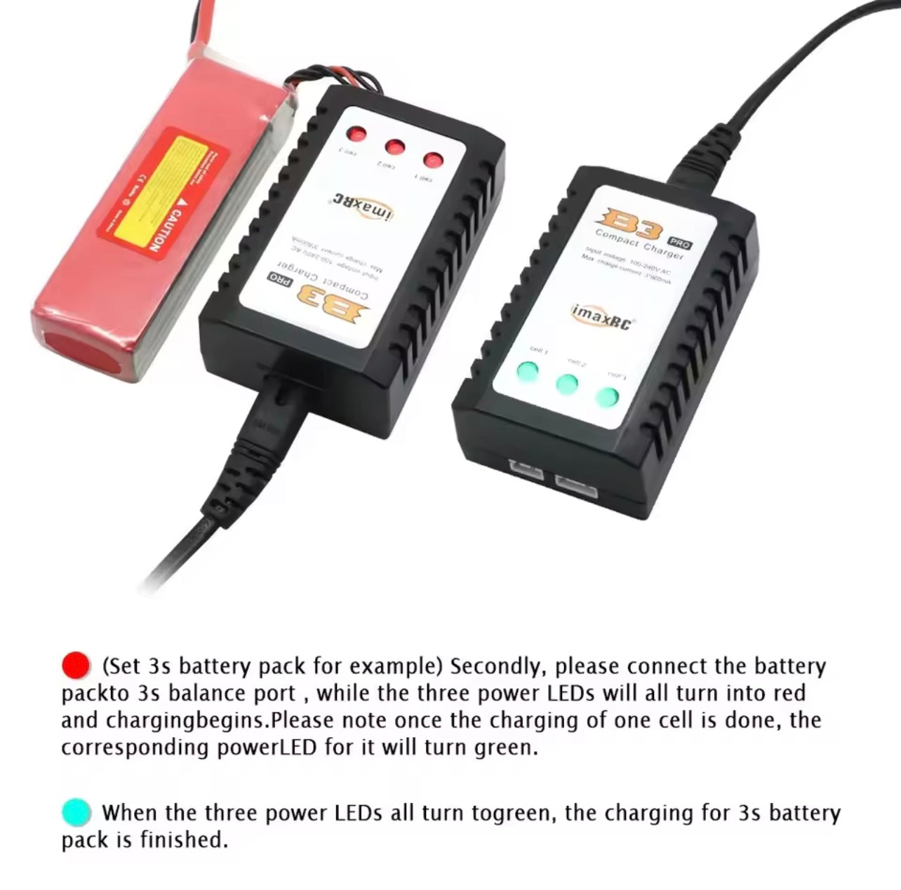 iMaxRC B3 Pro Compact Charger | 2S–3S LiPo Balance Charger