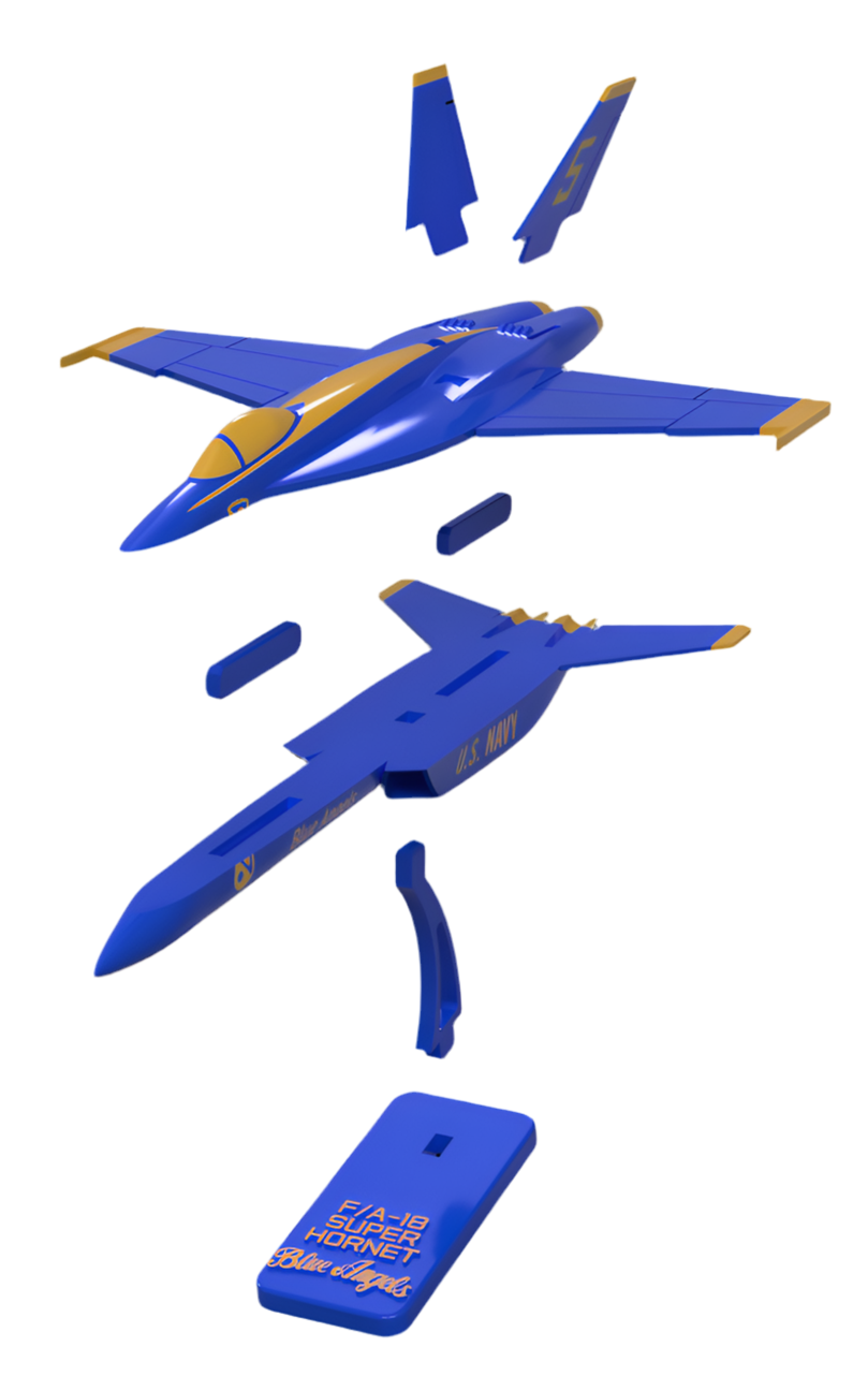 F/A-18 Super Hornet Blue Angels - Plane Kit Card (Collectible)
