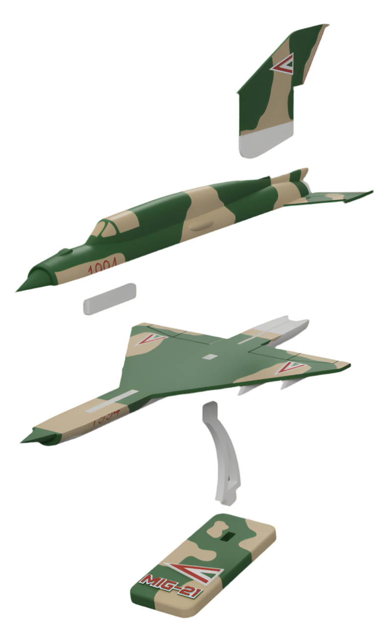 HUNAF MIG-21 - Plane Kit Card (Collectible)