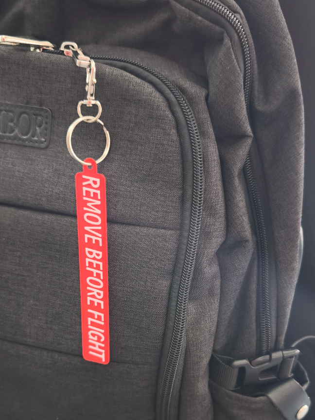 Remove Before Flight Keychain