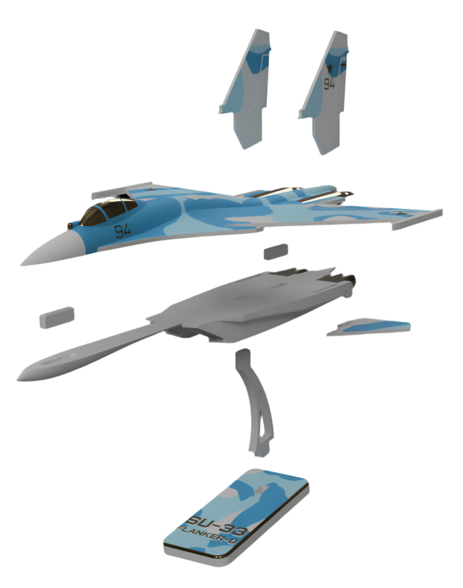SU-33 FLANKER - Plane Kit Card  (Collectible)