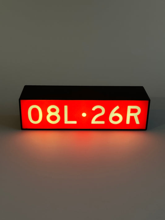 Runway Sign Lamp – 08L•26R Edition